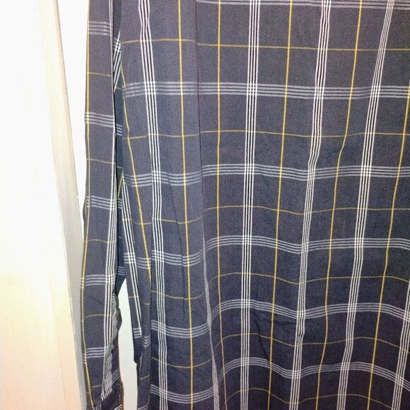 C E. Schmidt Nwot Men's Black and Yellow Plaid Button Down Shirt - Picture 10 of 12